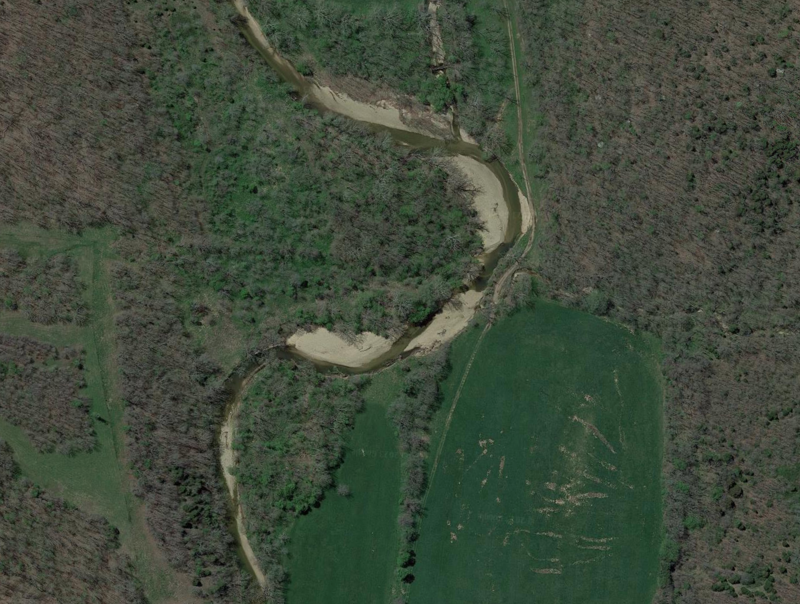 Buck bedding in Oxbows (River Bends)
